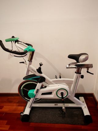Bicicleta Estática Cecotec Blanca y Verde