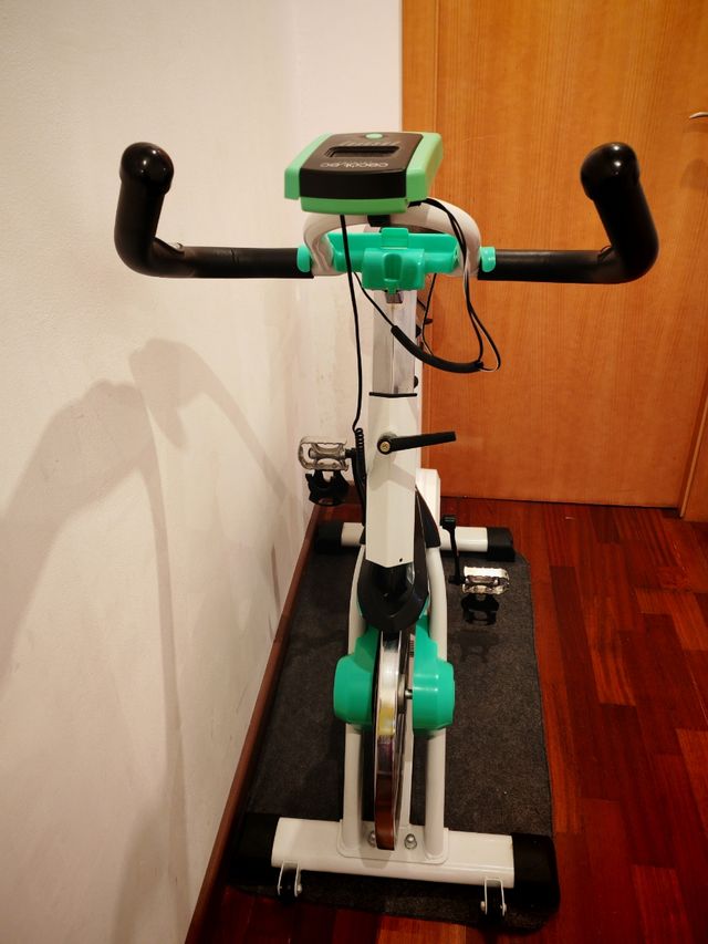 Bicicleta Estática Cecotec Blanca y Verde