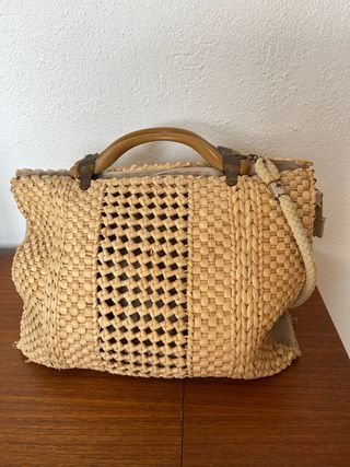 Bolso de paja hecho a mano Italia