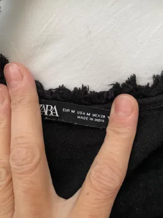 Top Zara Negro Encaje