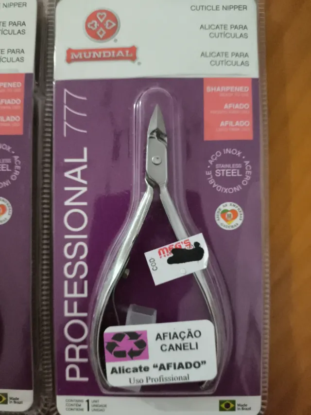 Alicate Cutícula Mundial 777 Afilado