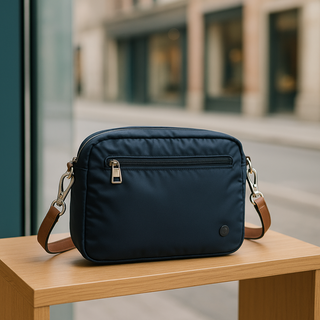 Bolso bandolera azul Paco Martínez