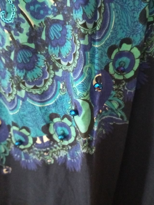 Vestido Desigual Azul/Verde Talla M