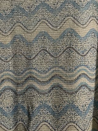 Blusa mujer beige y azul
