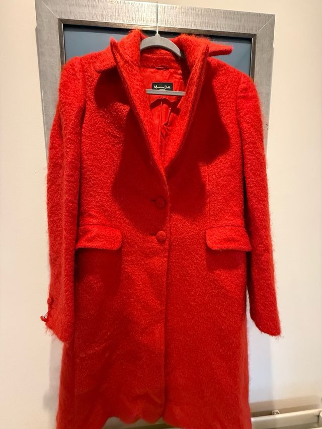 Abrigo Massimo Dutti Rojo