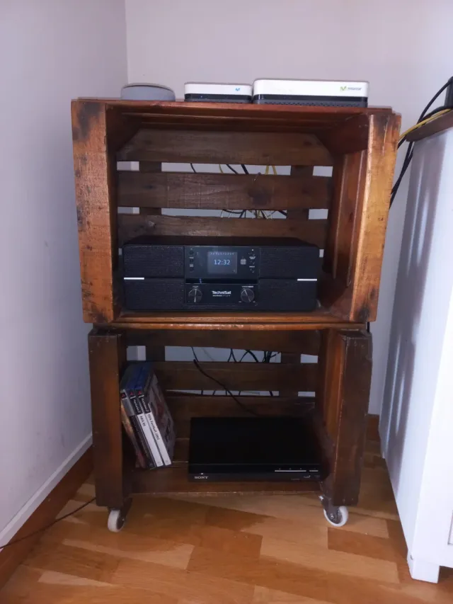 Cajas de madera restauradas