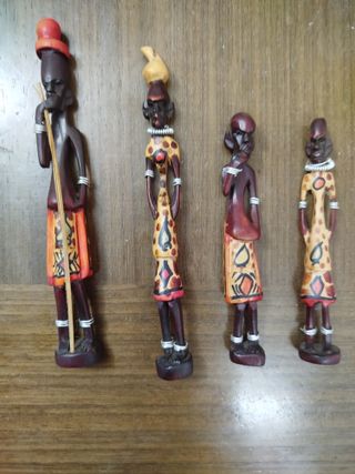 Artesanía africana figuras madera