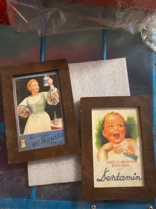 2 Quadretti Vintage Legno 18x13