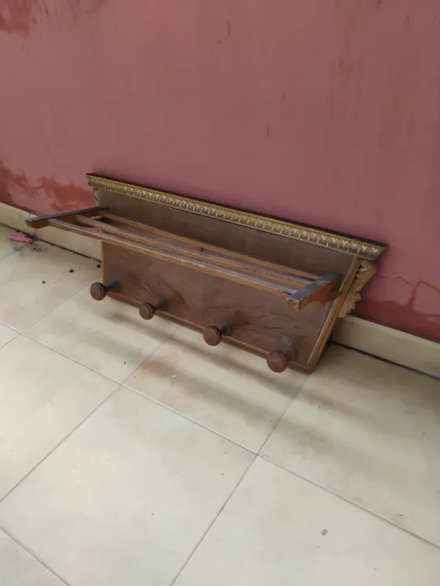 Perchero madera vintage años 50-60