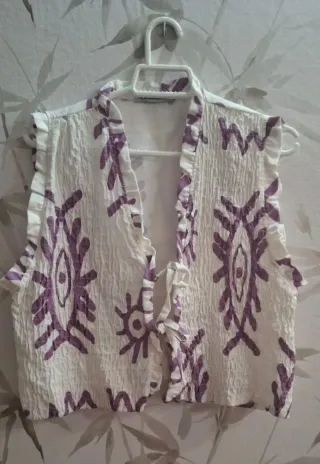 Conjunto Camisa y Body Stradivarius Malva Talla M