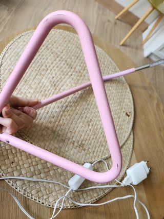 Lámpara IKEA HARTE Rosa y Plateada