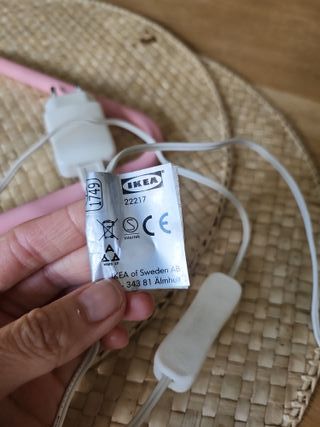 Lámpara IKEA HARTE Rosa y Plateada