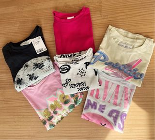 Lote 6 camisetas t. 9-10