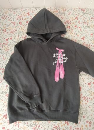 Sudadera niña gris bailarina talla 12