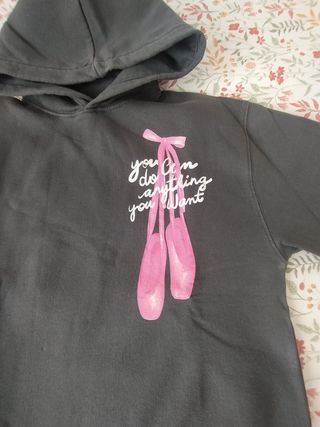 Sudadera niña gris bailarina talla 12