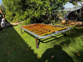 Somier metálico con lamas de madera