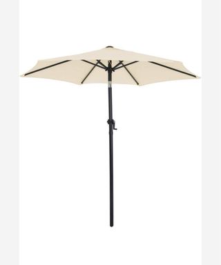 Sombrilla de jardín beige y negra 200cm