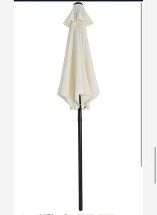 Sombrilla de jardín beige y negra 200cm