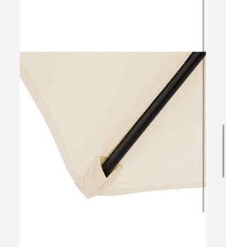 Sombrilla de jardín beige y negra 200cm