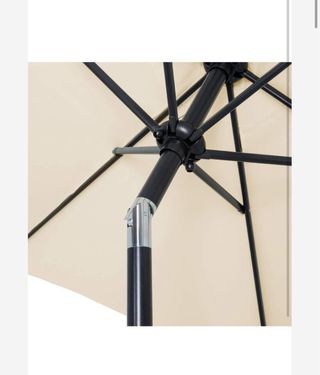Sombrilla de jardín beige y negra 200cm
