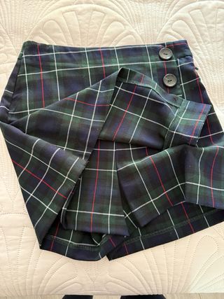Falda pantalón cuadros tartán