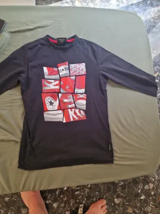 Camiseta Manga Larga Converse Estampada