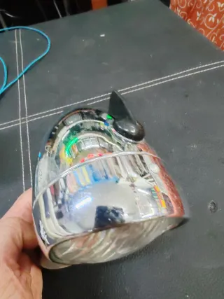 Foco Bicicleta Antiguo Cromado