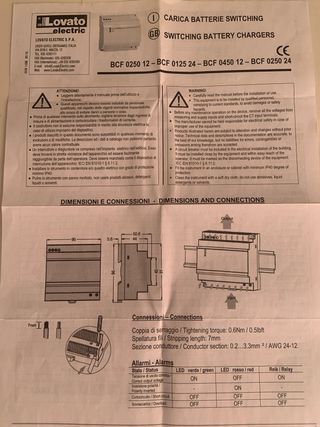 Lovato BCF 0250 12 Cargador Batería