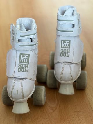 Patines Escolares Blancos Niña número 28.