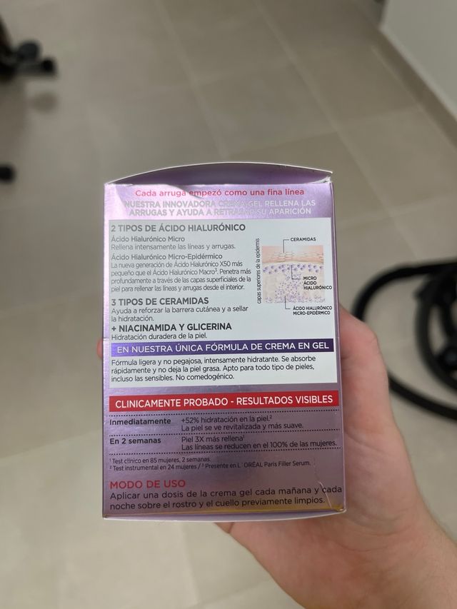 Crema L'Oréal Revitalift Filler Ácido Hialurónico