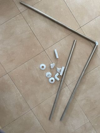 Barra Cortina Ducha Metal Plateado