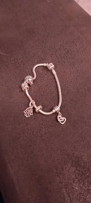 Pandora Charm Corazones Entrelazados Plata
