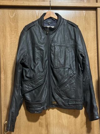 Cazadora de cuero G-Star RAW Negra