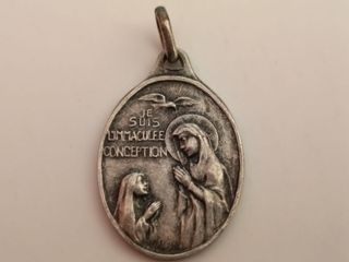 Antigua medalla francesa de 1958 religiosa ancien