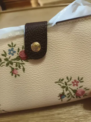 Coach Clutch Tarjetero Portamóvil Floral