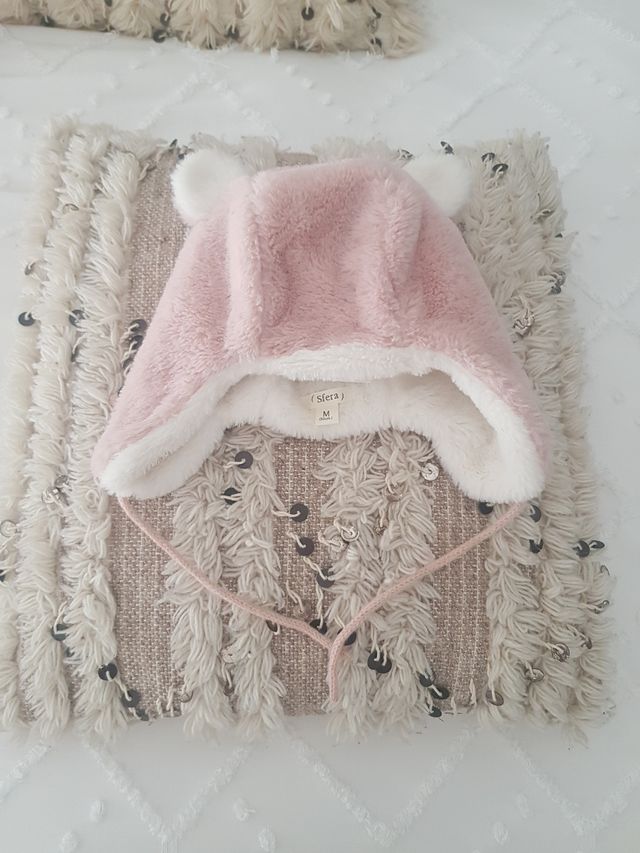 Gorro Sfera Talla M (50 cm) Oso Rosa