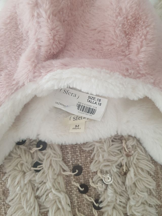 Gorro Sfera Talla M (50 cm) Oso Rosa