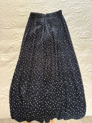 Pantalón gasa semitransparente lunares