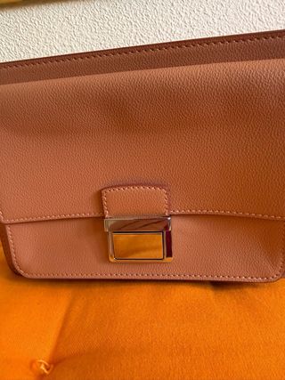 Bolso Satchel Bimba y Lola Rosa y Dorado