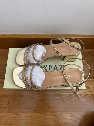 Sandalias tacón Marypaz doradas