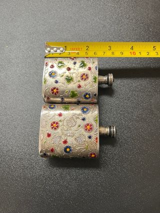 2 Bottiglie Smaltate Fiori