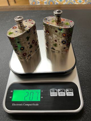 2 Bottiglie Smaltate Fiori