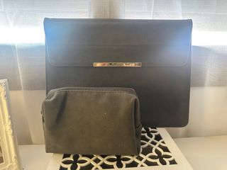 Funda portátil o tablet + neceser gris