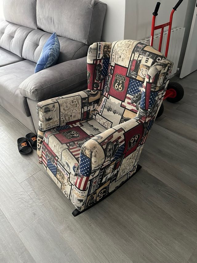 Mecedora estilo patchwork Route 66