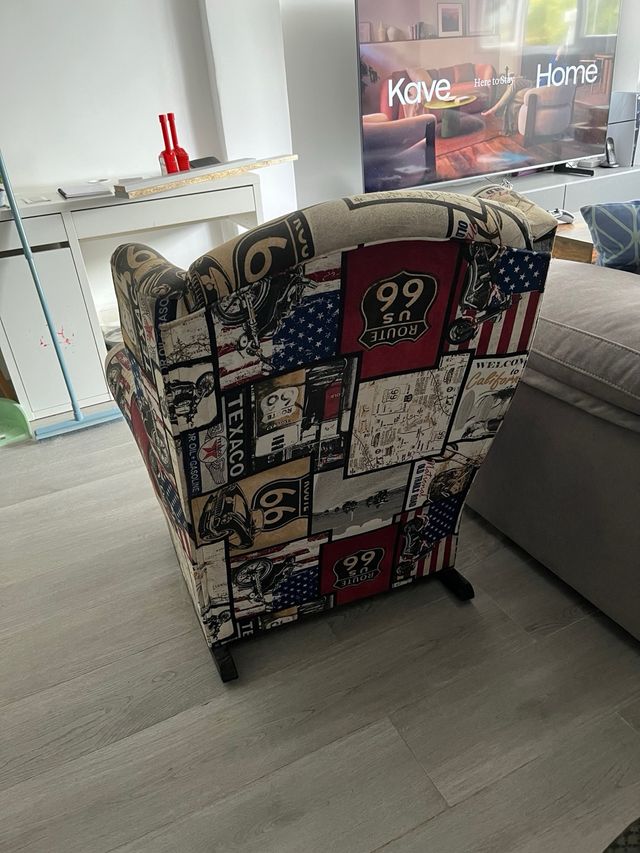 Mecedora estilo patchwork Route 66