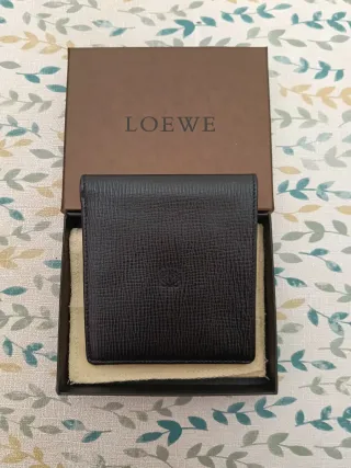 Billetera Loewe caballero negra sin usar