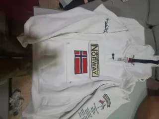 Sudadera Geographical Norway Blanca