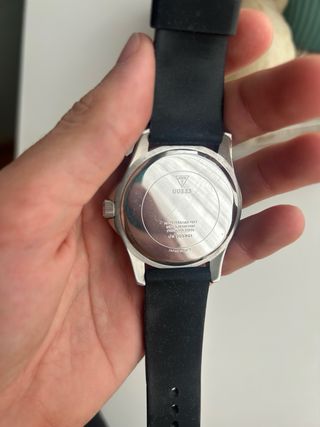 Reloj Guess Deportivo Hombre Negro/Plata