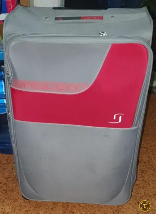 Maleta JASLEN Gris y Roja 
muy grande