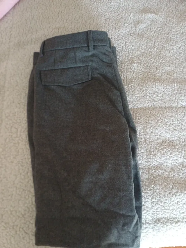 Pantalón lana H&M Talla 48 Gris